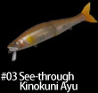 JOINTED CLAW 178 (#03 See-through Kinokuni Ayu）