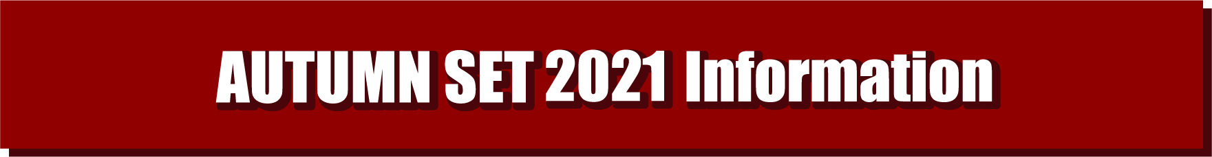 AUTUMN SET 2021 Information